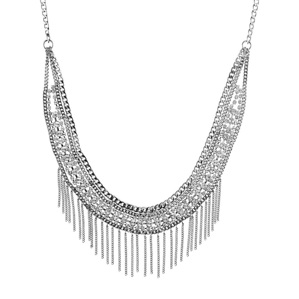 Dyrberg/Kern Kittonia delicate crystal and chain necklace